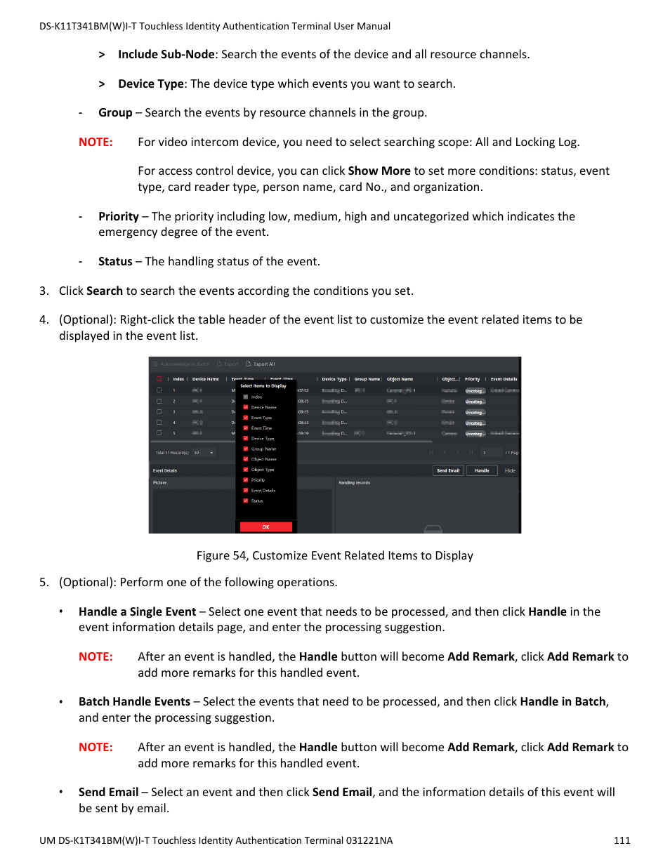 Hikvision DS-K1T341BMWI-T Touchless Identity Authentication Terminal User Manual | Page 111 / 141