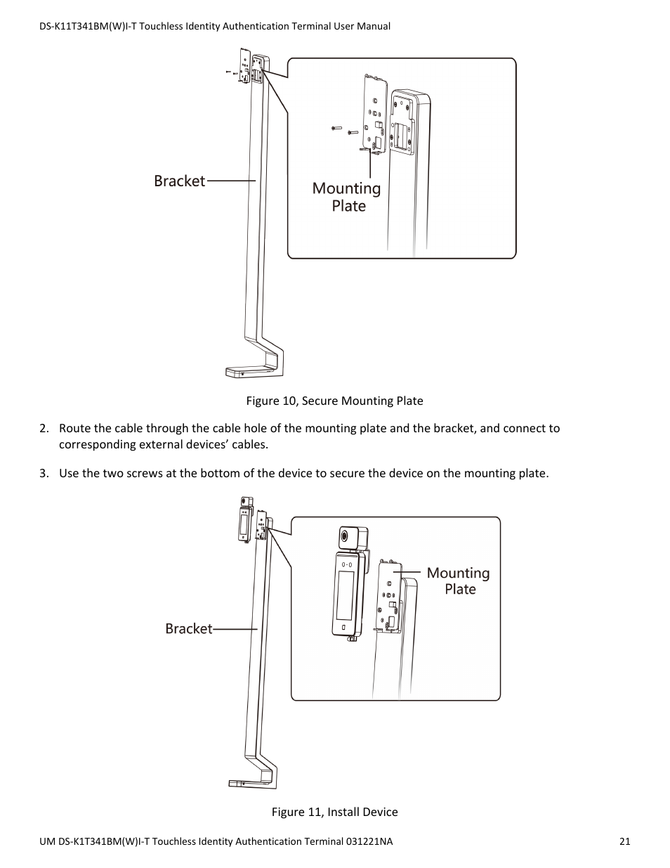 Hikvision DS-K1T341BMWI-T Touchless Identity Authentication Terminal User Manual | Page 21 / 141