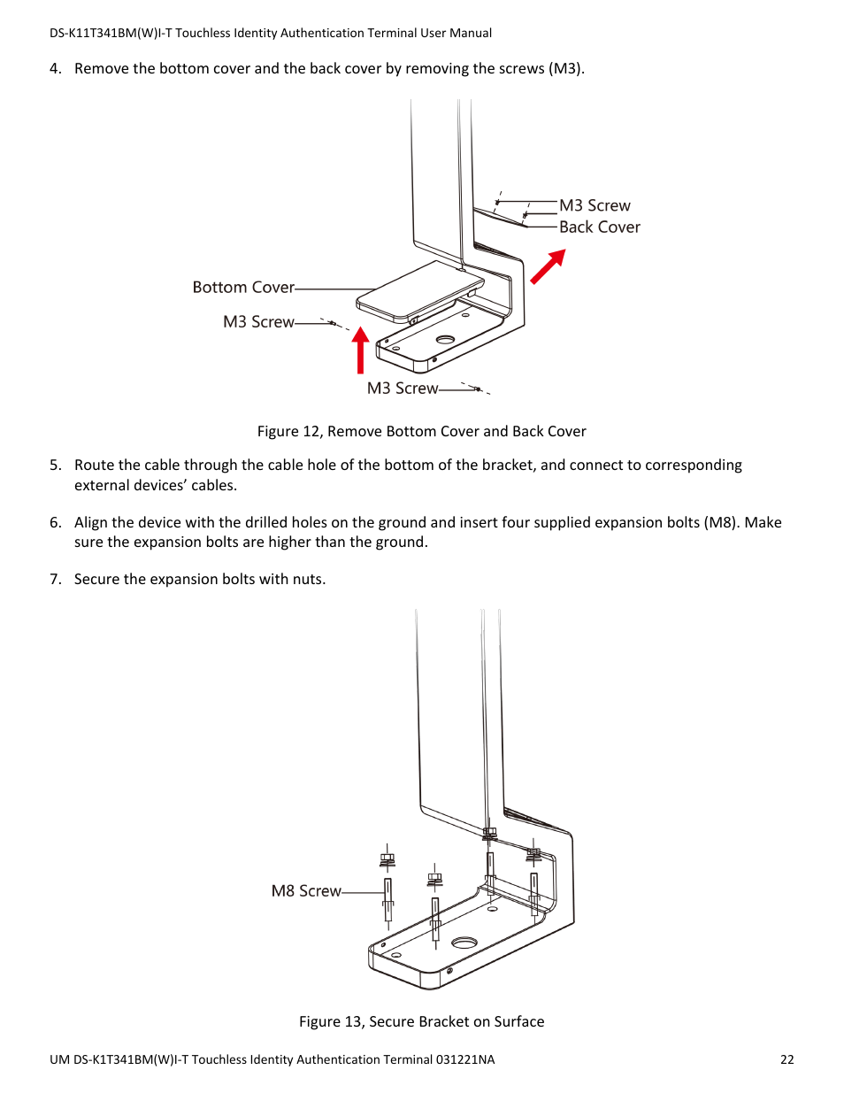 Hikvision DS-K1T341BMWI-T Touchless Identity Authentication Terminal User Manual | Page 22 / 141