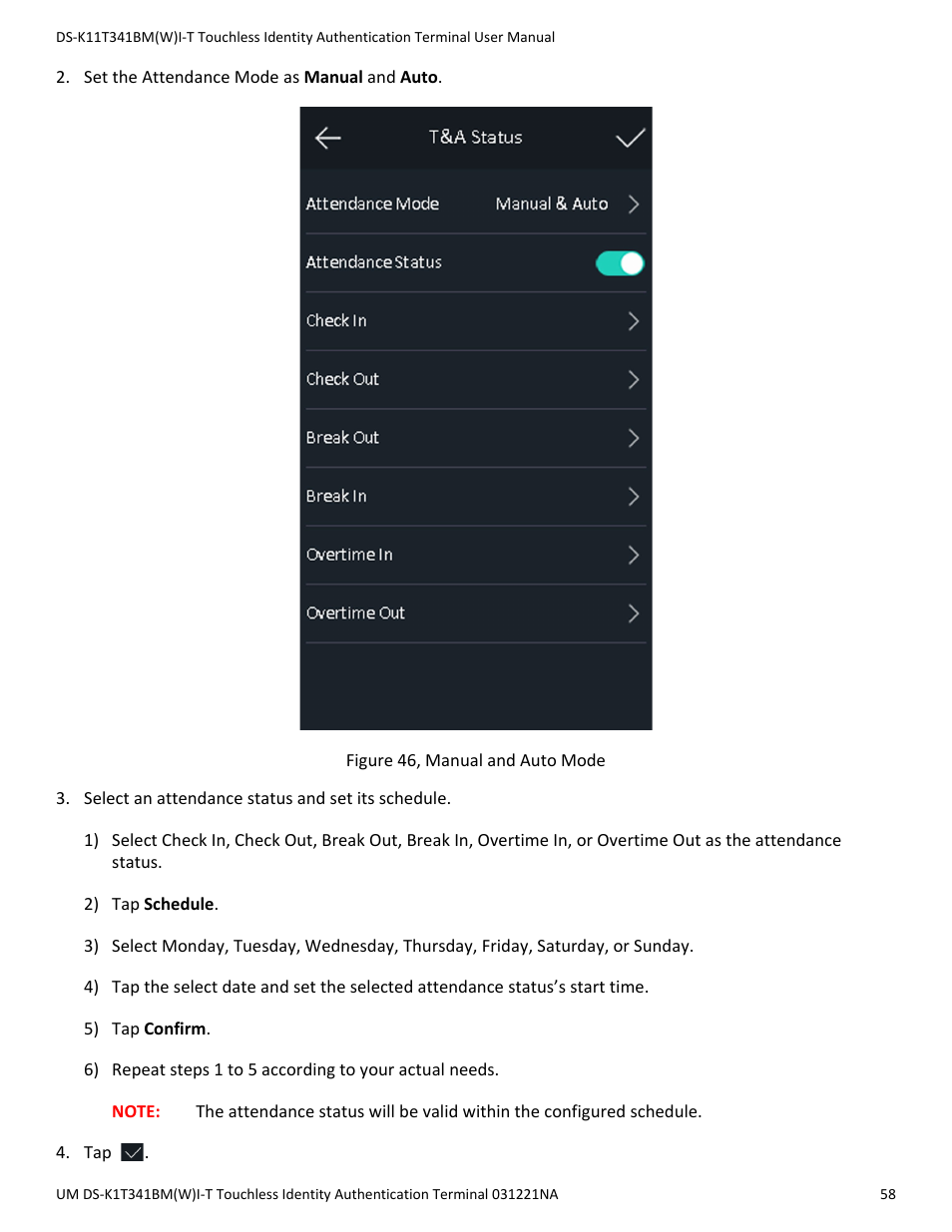 Hikvision DS-K1T341BMWI-T Touchless Identity Authentication Terminal User Manual | Page 58 / 141