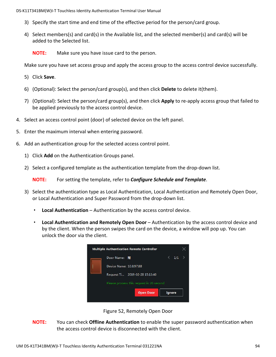 Hikvision DS-K1T341BMWI-T Touchless Identity Authentication Terminal User Manual | Page 94 / 141