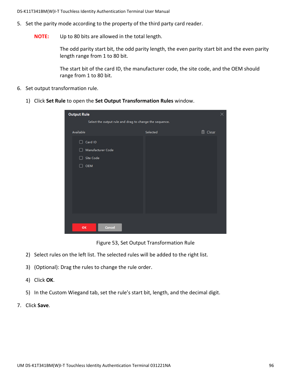 Hikvision DS-K1T341BMWI-T Touchless Identity Authentication Terminal User Manual | Page 96 / 141