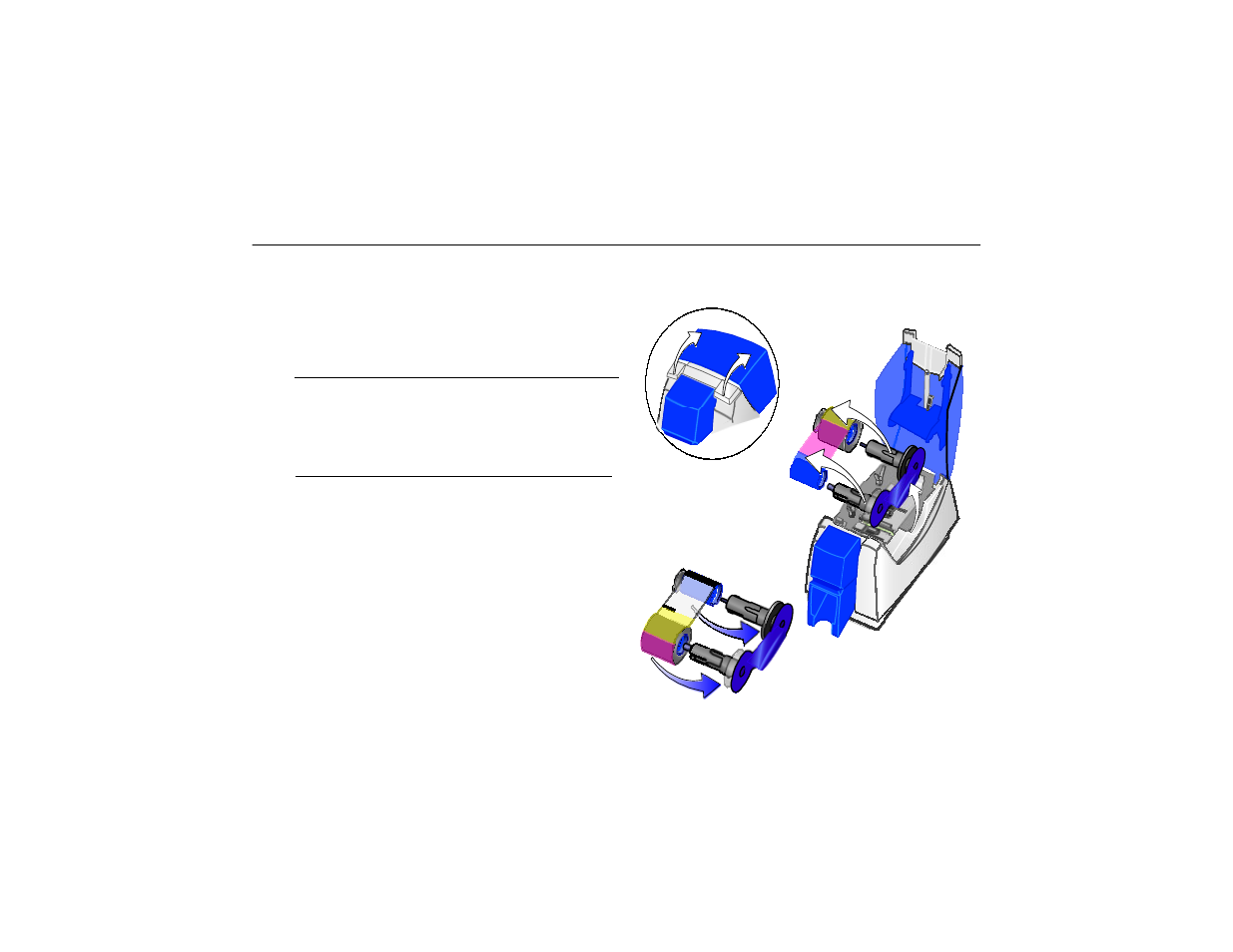 Loading print ribbon | Datacard Group 553772-001 User Manual | Page 10 / 30