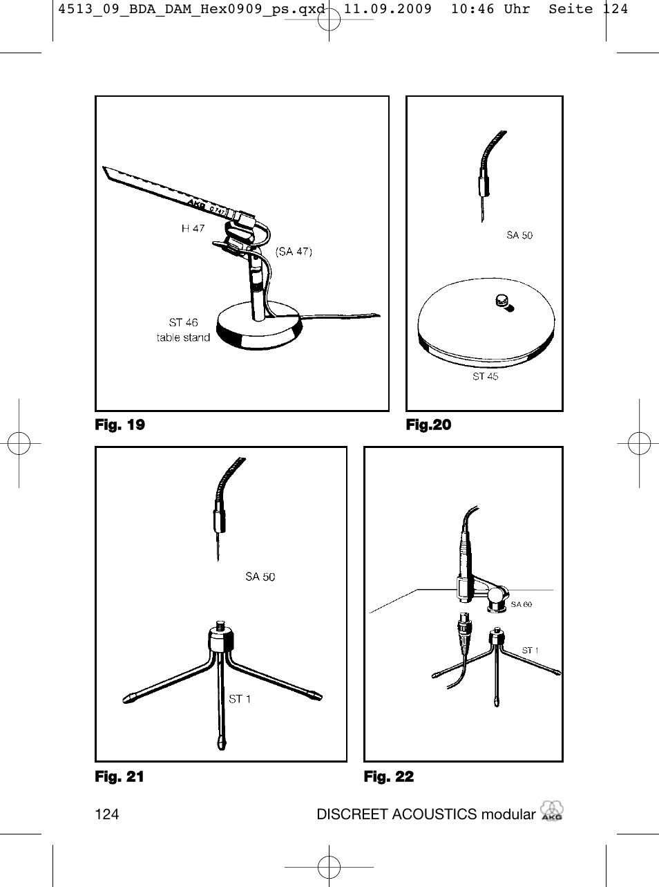 Akg HM 1000 Ceiling Hanging Module for CK Series Microphone Capsules User Manual | Page 124 / 132