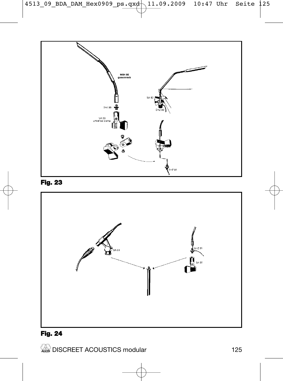 Akg HM 1000 Ceiling Hanging Module for CK Series Microphone Capsules User Manual | Page 125 / 132