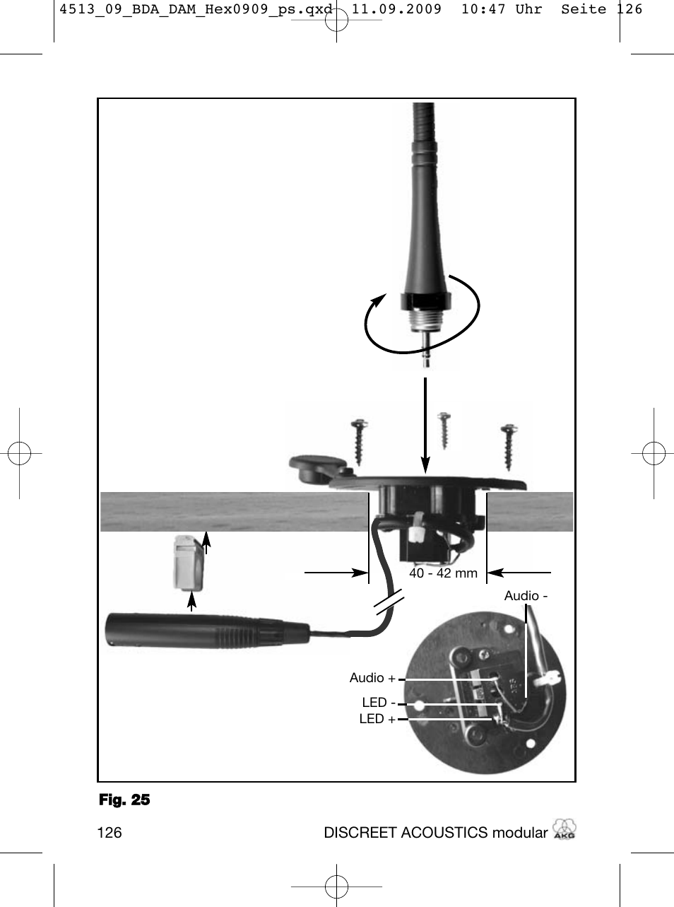 Akg HM 1000 Ceiling Hanging Module for CK Series Microphone Capsules User Manual | Page 126 / 132