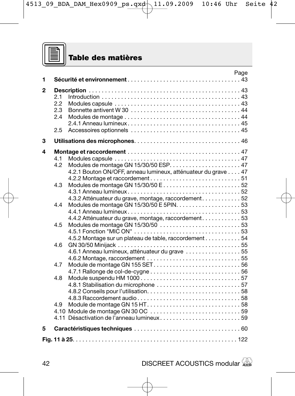 Akg HM 1000 Ceiling Hanging Module for CK Series Microphone Capsules User Manual | Page 42 / 132