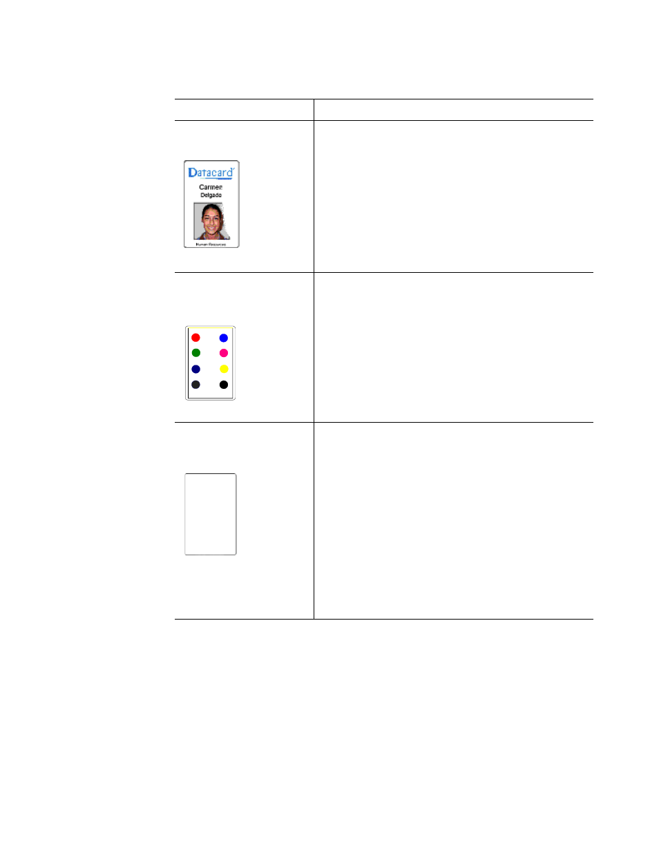 Table 6-1: print quality problems | Datacard Group SP Series User Manual | Page 72 / 110