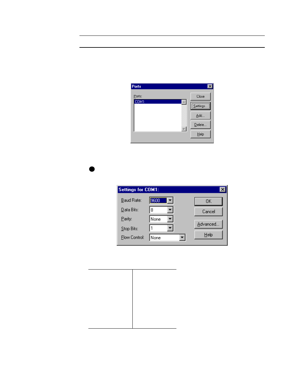 Set the serial port on windows nt | Datacard Group SP Series User Manual | Page 98 / 110