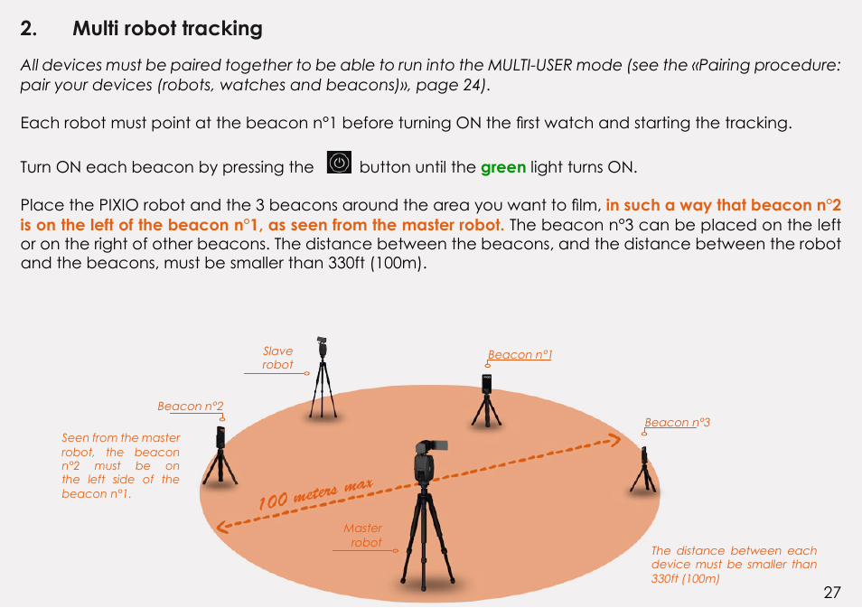 Multi robot tracking | MOVE'N SEE Personal Auto-Follow System User Manual | Page 27 / 49