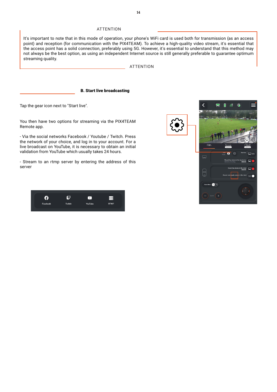 MOVE'N SEE Pix4Team 2 Auto-Follow Camera User Manual | Page 14 / 27