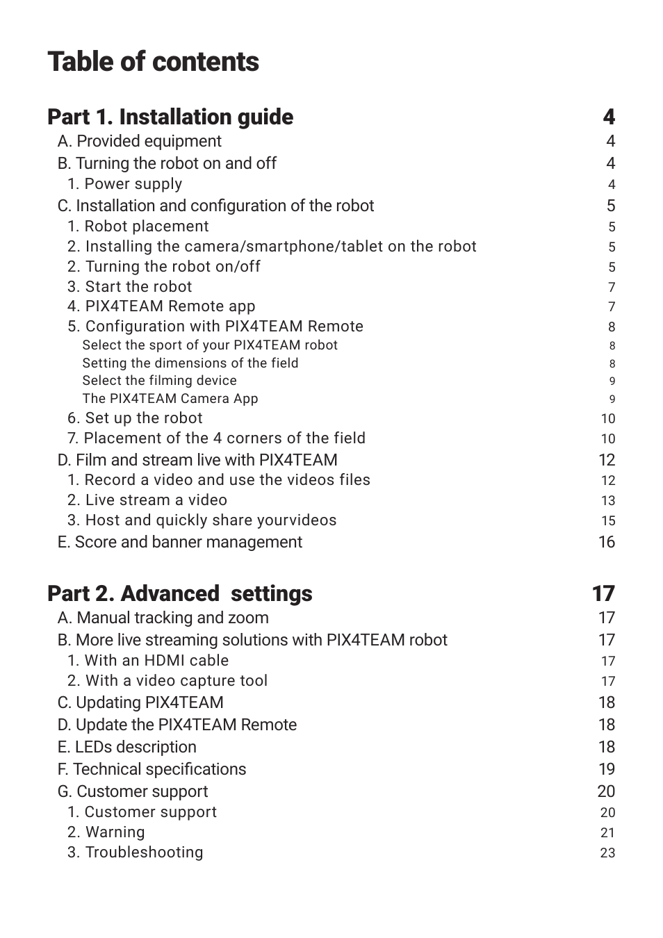 MOVE'N SEE Pix4Team 2 Auto-Follow Camera User Manual | Page 3 / 27