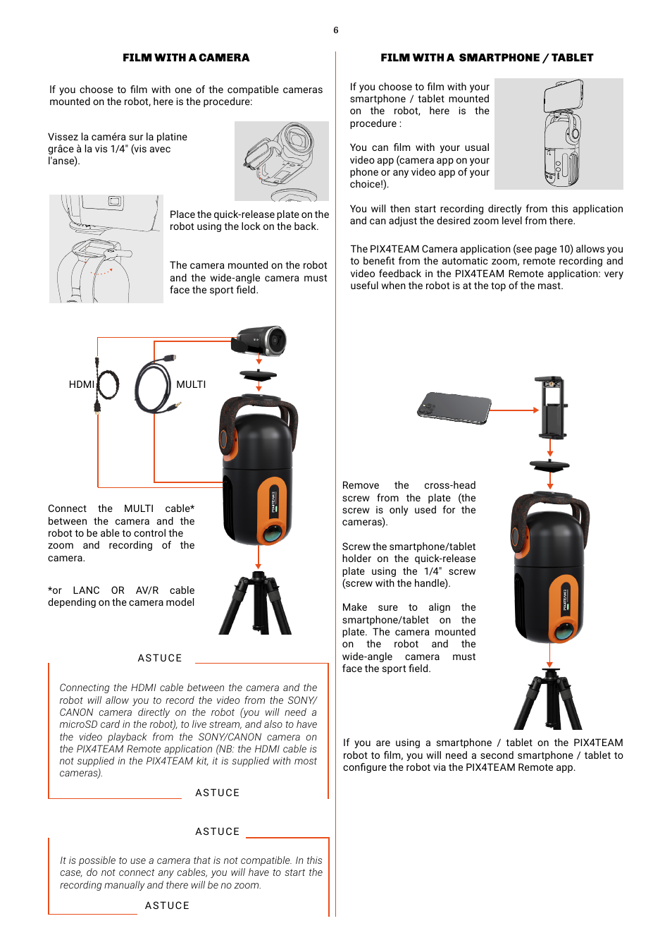 MOVE'N SEE Pix4Team 2 Auto-Follow Camera User Manual | Page 6 / 27