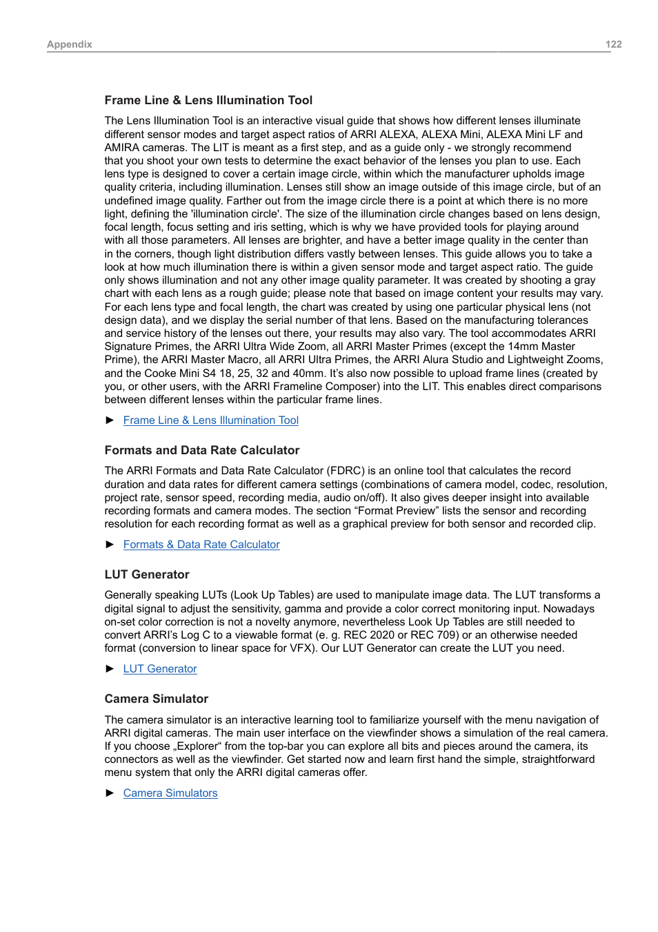 ARRI ALEXA Mini LF Ready to Shoot V-Mount Set (LPL) User Manual | Page 122 / 136