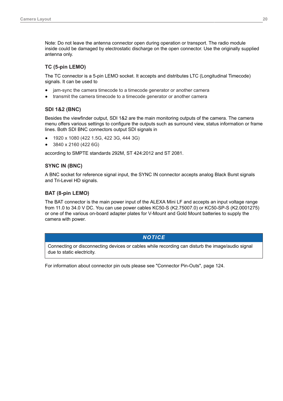 ARRI ALEXA Mini LF Ready to Shoot V-Mount Set (LPL) User Manual | Page 20 / 136