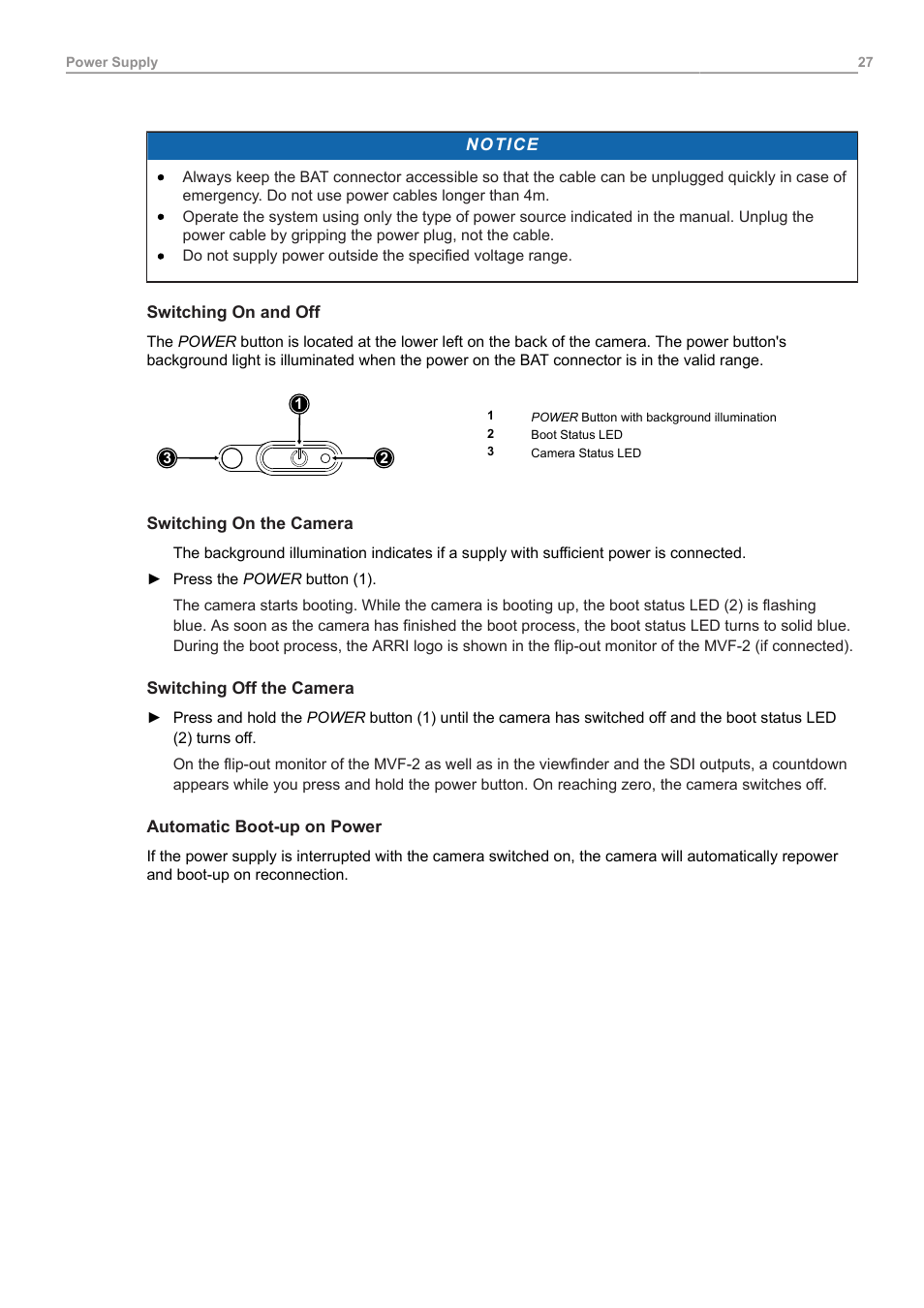 ARRI ALEXA Mini LF Ready to Shoot V-Mount Set (LPL) User Manual | Page 27 / 136