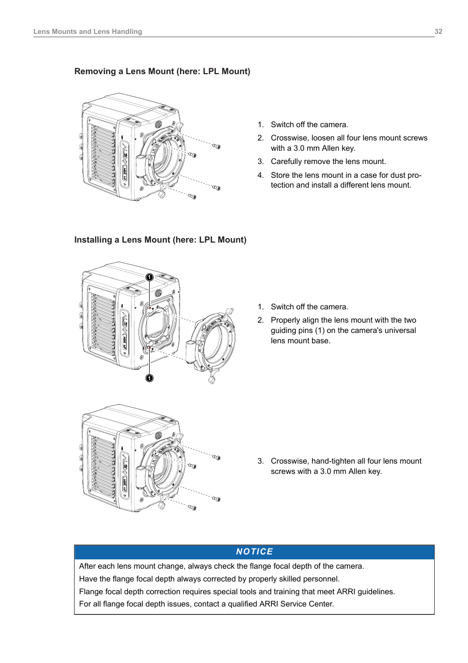 ARRI ALEXA Mini LF Ready to Shoot V-Mount Set (LPL) User Manual | Page 32 / 136