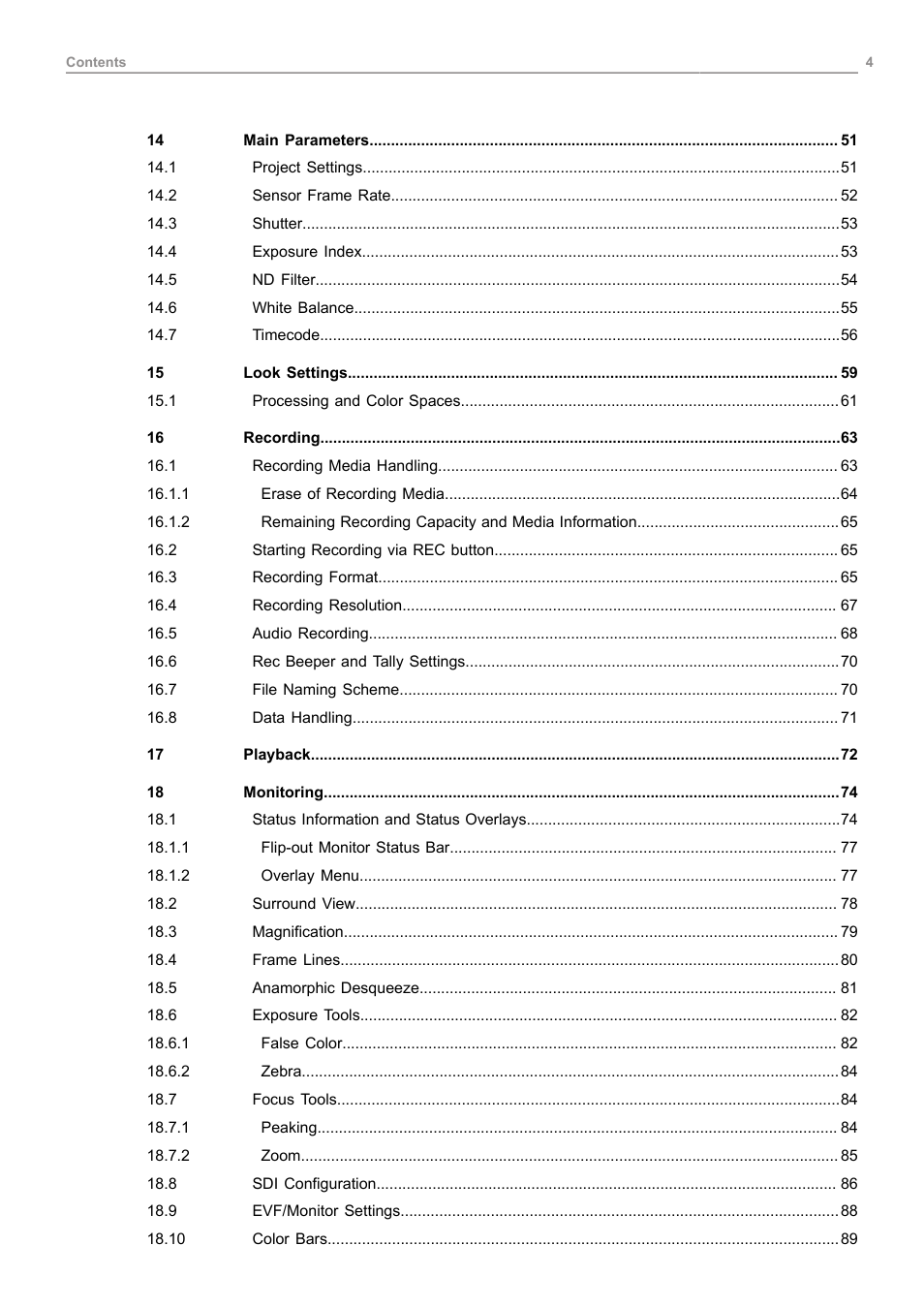 ARRI ALEXA Mini LF Ready to Shoot V-Mount Set (LPL) User Manual | Page 4 / 136