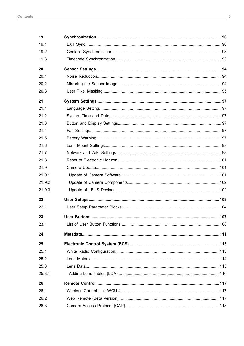 ARRI ALEXA Mini LF Ready to Shoot V-Mount Set (LPL) User Manual | Page 5 / 136