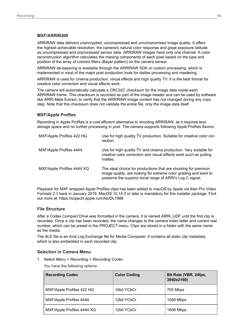 ARRI ALEXA Mini LF Ready to Shoot V-Mount Set (LPL) User Manual | Page 66 / 136