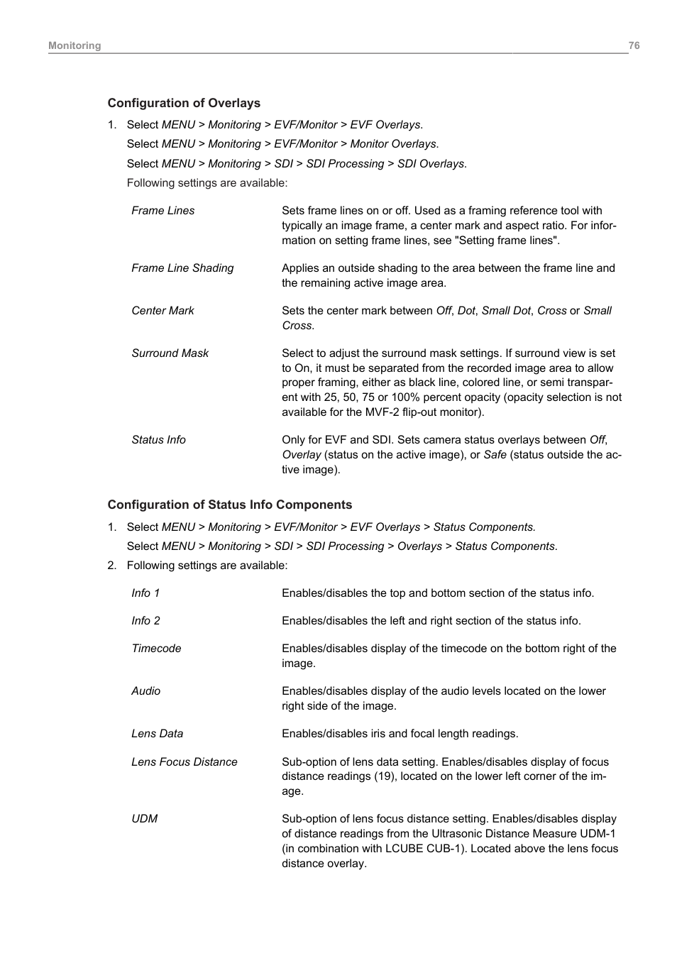 ARRI ALEXA Mini LF Ready to Shoot V-Mount Set (LPL) User Manual | Page 76 / 136