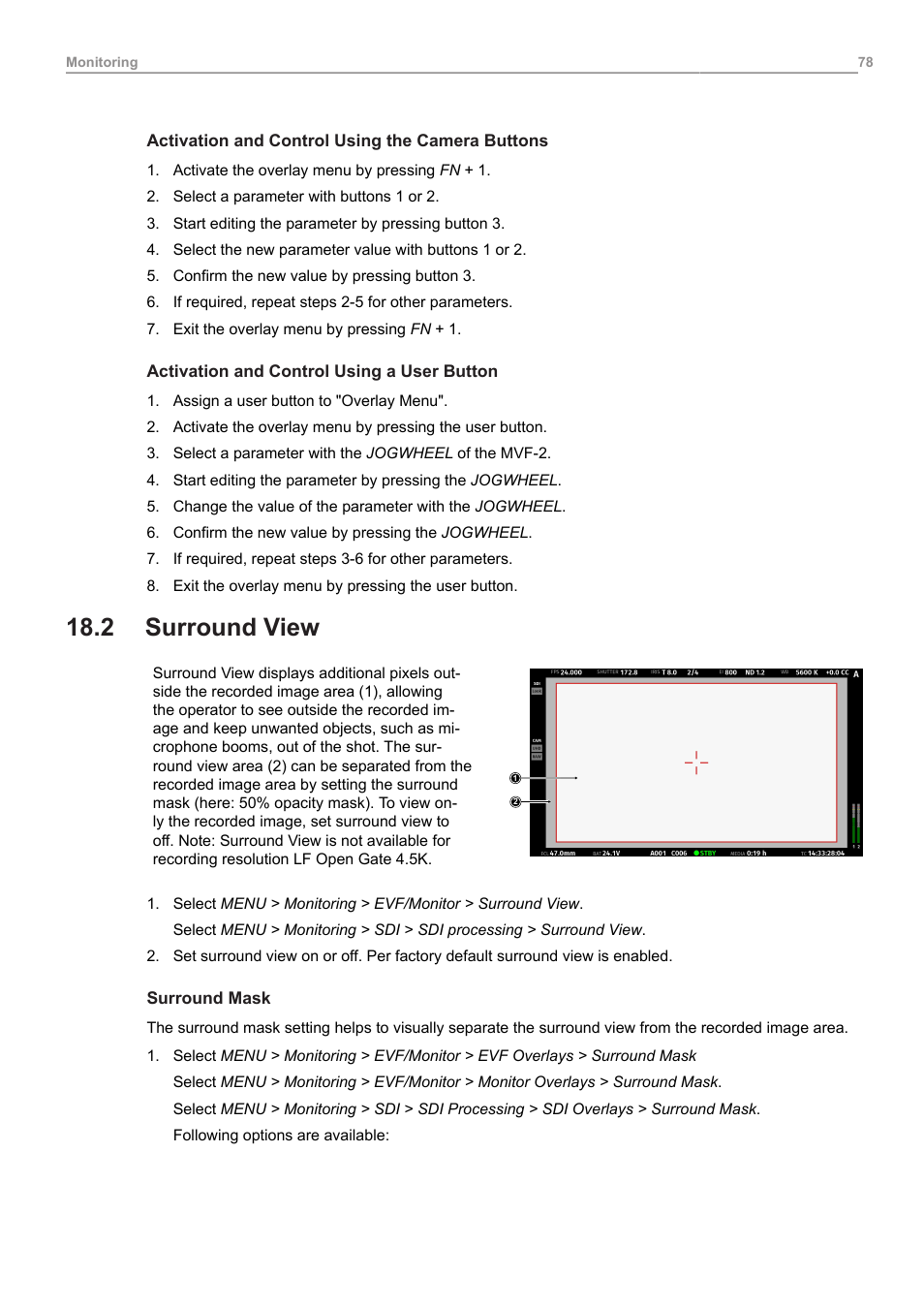 2 surround view, Surround view | ARRI ALEXA Mini LF Ready to Shoot V-Mount Set (LPL) User Manual | Page 78 / 136