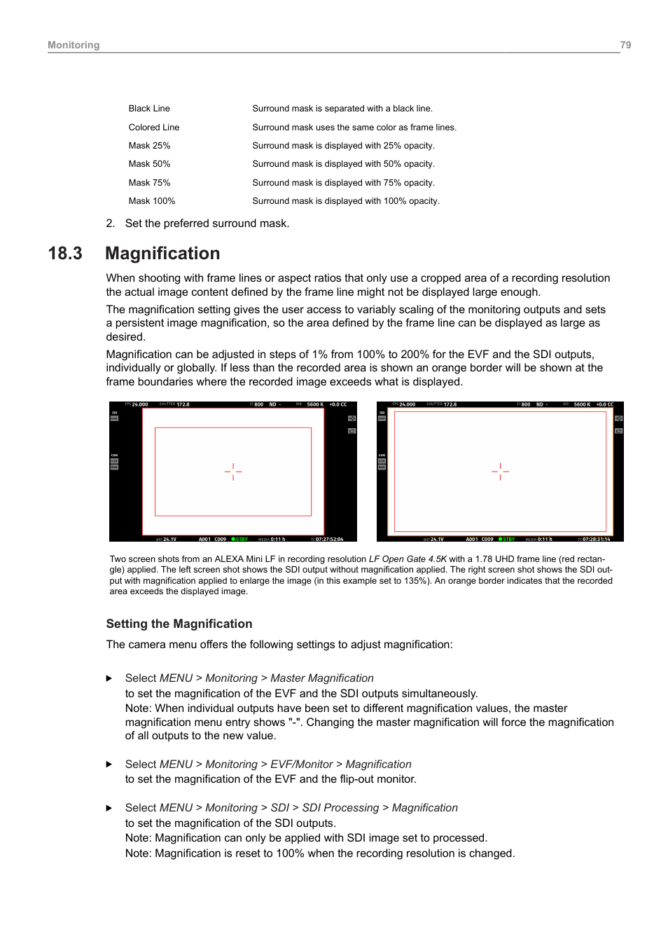 3 magnification, Magnification | ARRI ALEXA Mini LF Ready to Shoot V-Mount Set (LPL) User Manual | Page 79 / 136