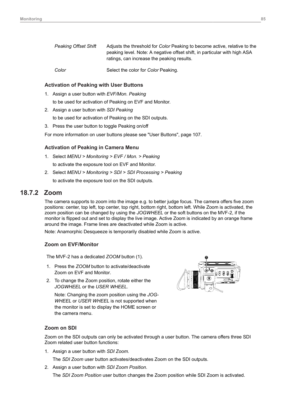 2 zoom, Zoom | ARRI ALEXA Mini LF Ready to Shoot V-Mount Set (LPL) User Manual | Page 85 / 136