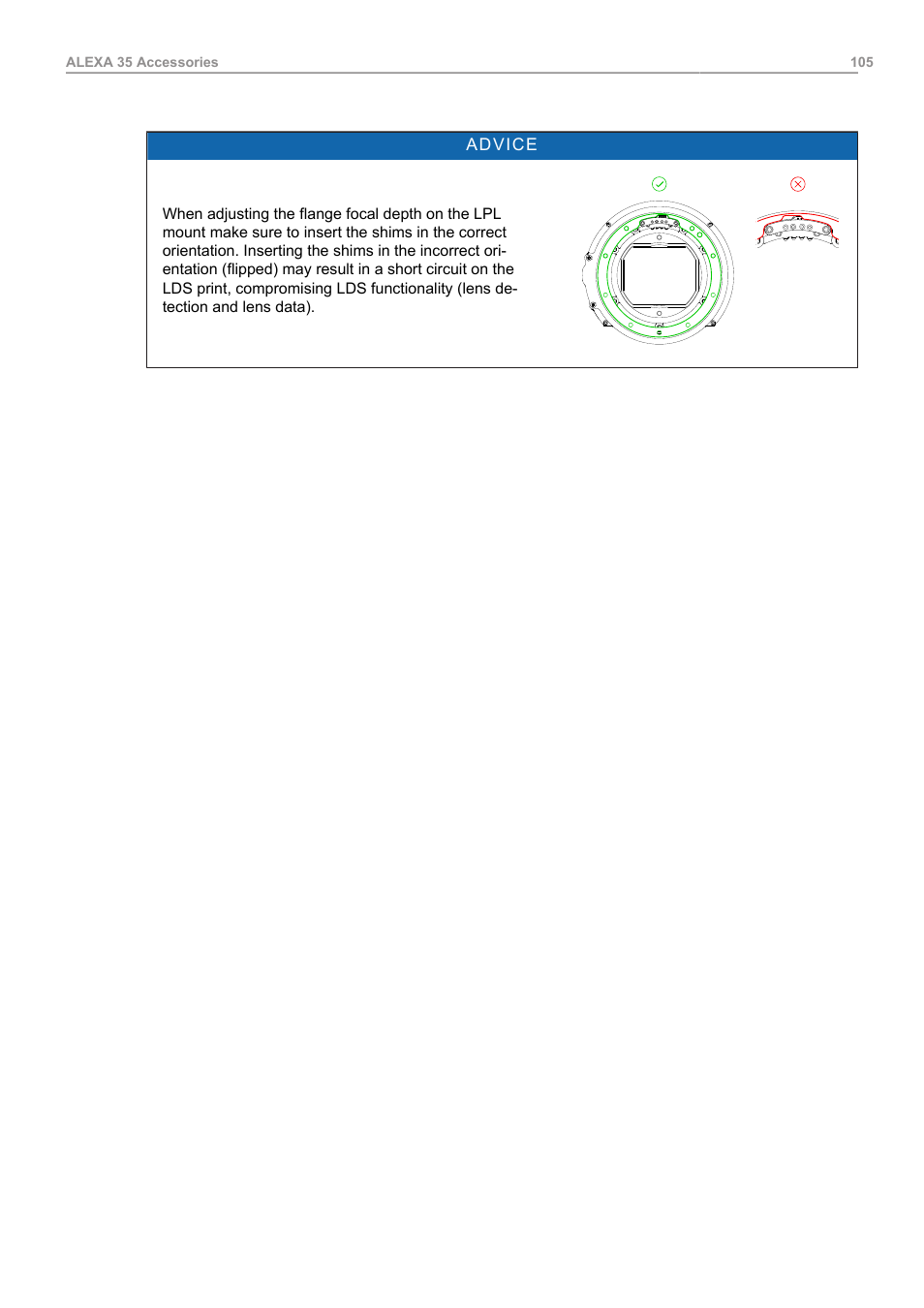 ARRI ALEXA 35 Body & PL Mount Set (LBUS) User Manual | Page 105 / 122