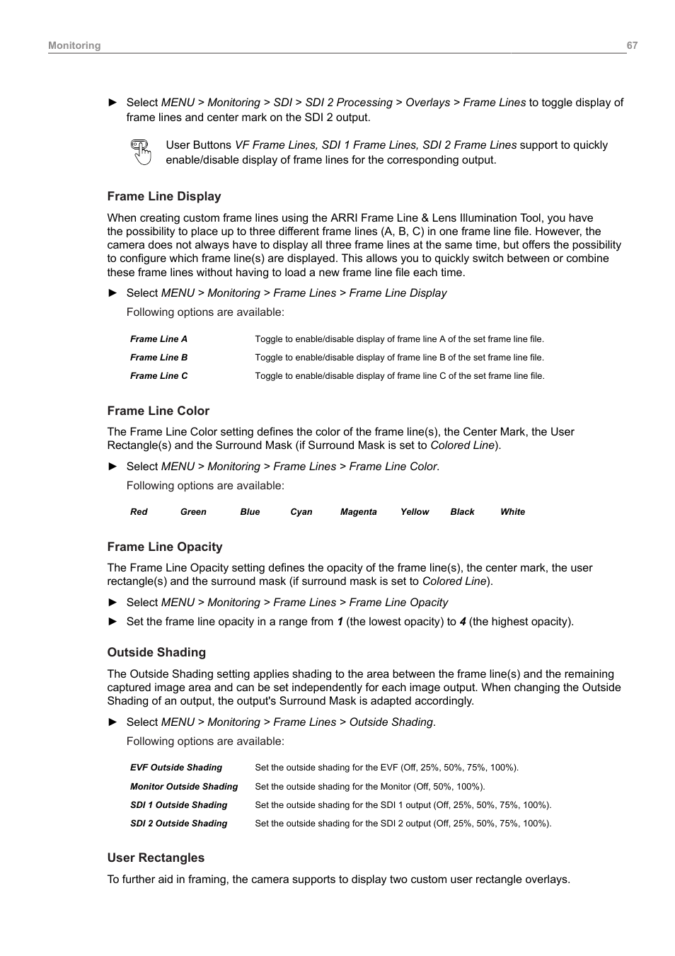 ARRI ALEXA 35 Body & PL Mount Set (LBUS) User Manual | Page 67 / 122