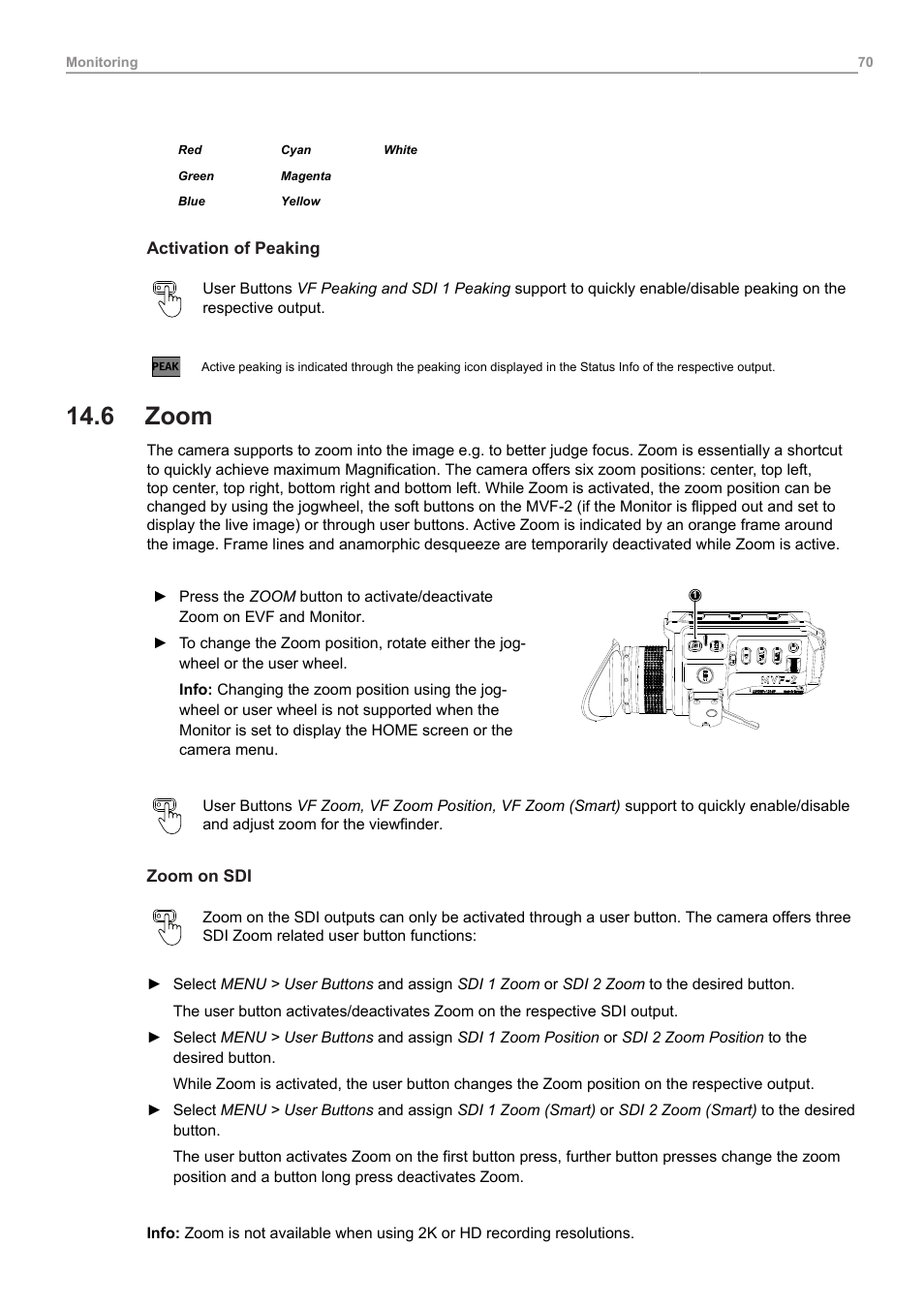 6 zoom, Zoom | ARRI ALEXA 35 Body & PL Mount Set (LBUS) User Manual | Page 70 / 122