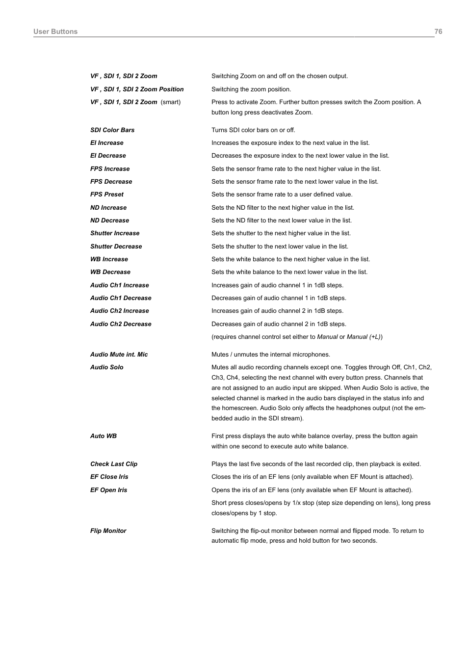 ARRI ALEXA 35 Body & PL Mount Set (LBUS) User Manual | Page 76 / 122
