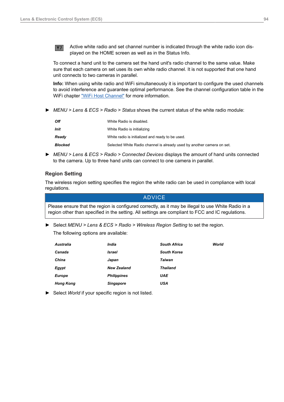 ARRI ALEXA 35 Body & PL Mount Set (LBUS) User Manual | Page 94 / 122
