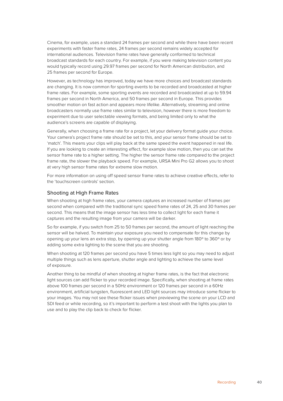 Blackmagic Design URSA Mini Pro 12K (PL) User Manual | Page 40 / 294