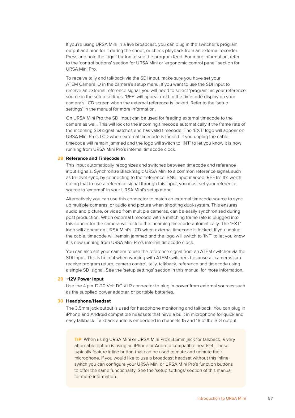 Blackmagic Design URSA Mini Pro 12K (PL) User Manual | Page 57 / 294