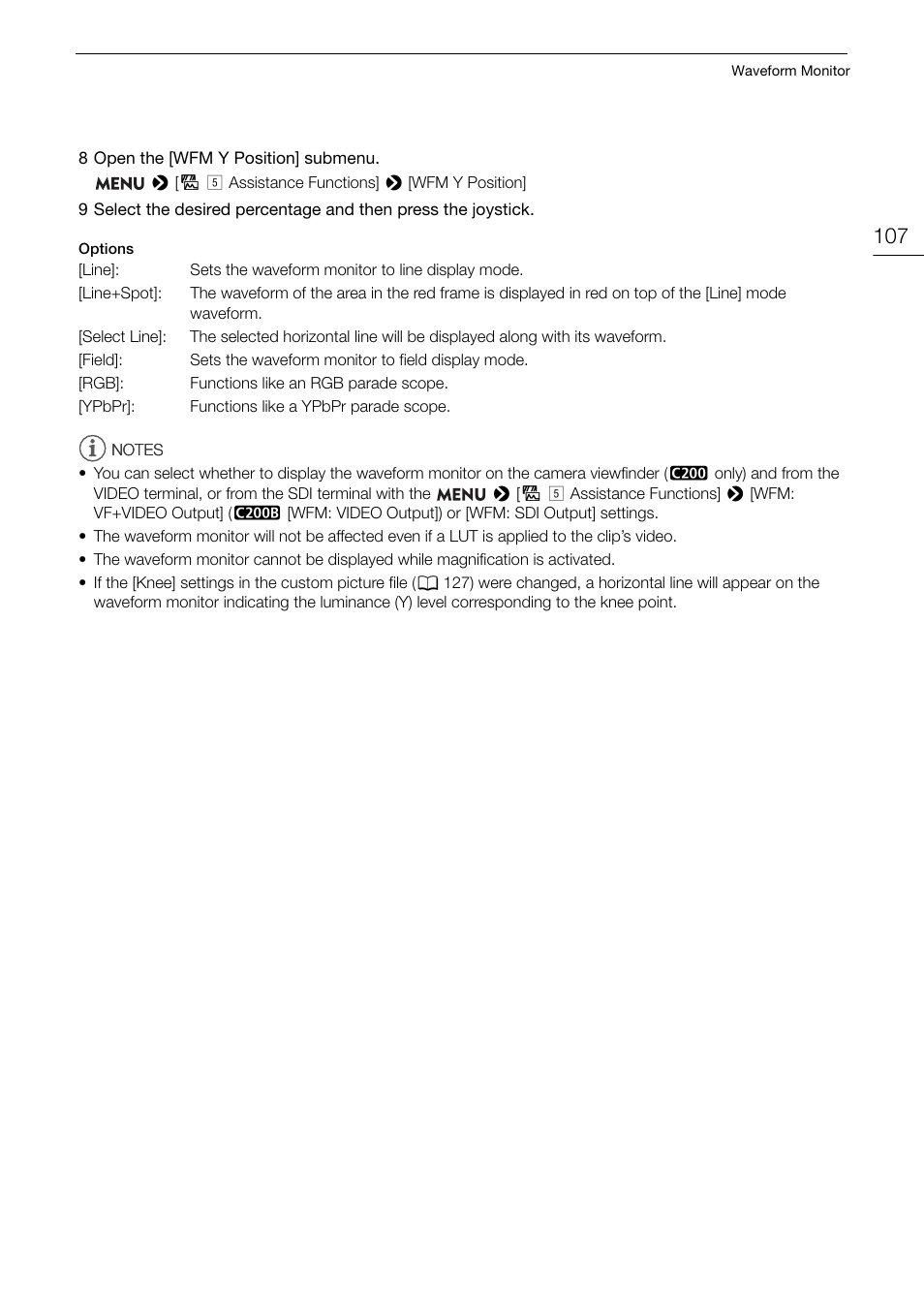 Canon EOS C200 EF Cinema Camera and 24-105mm Lens Kit User Manual | Page 107 / 220