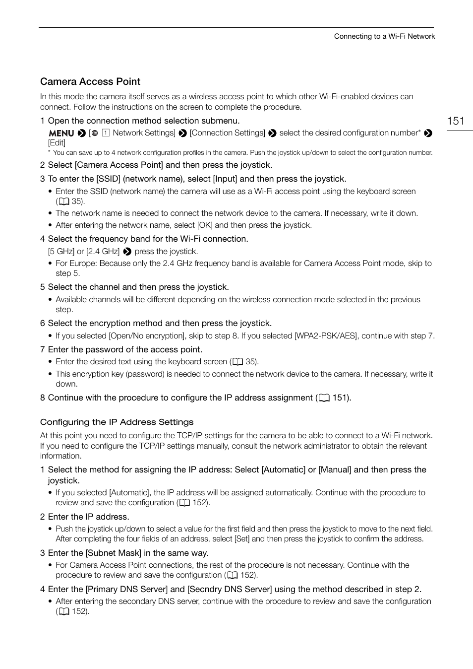 Camera access point, Camera access point 151 | Canon EOS C200 EF Cinema Camera and 24-105mm Lens Kit User Manual | Page 151 / 220