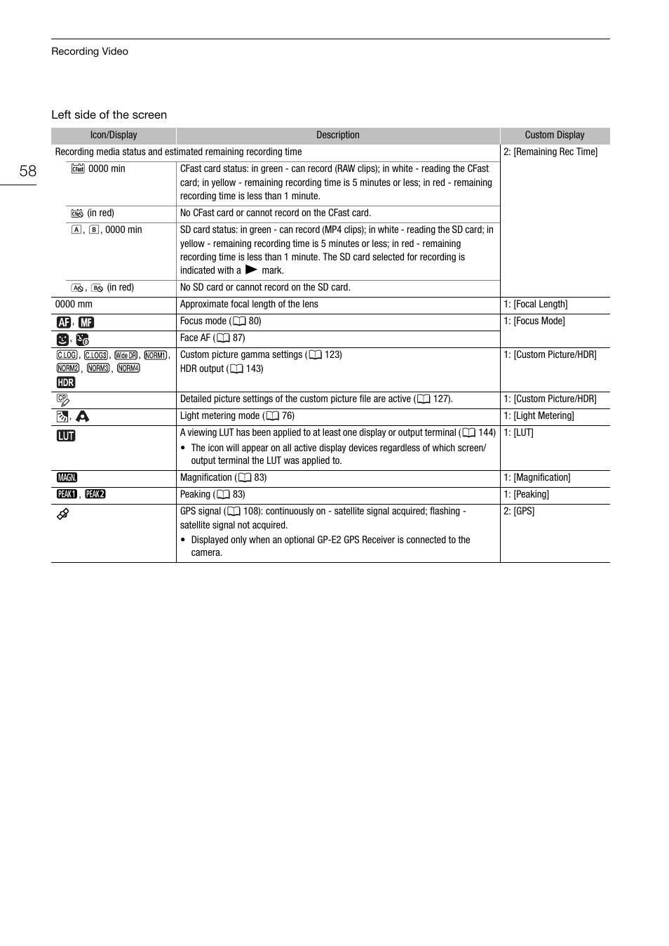 Canon EOS C200 EF Cinema Camera and 24-105mm Lens Kit User Manual | Page 58 / 220