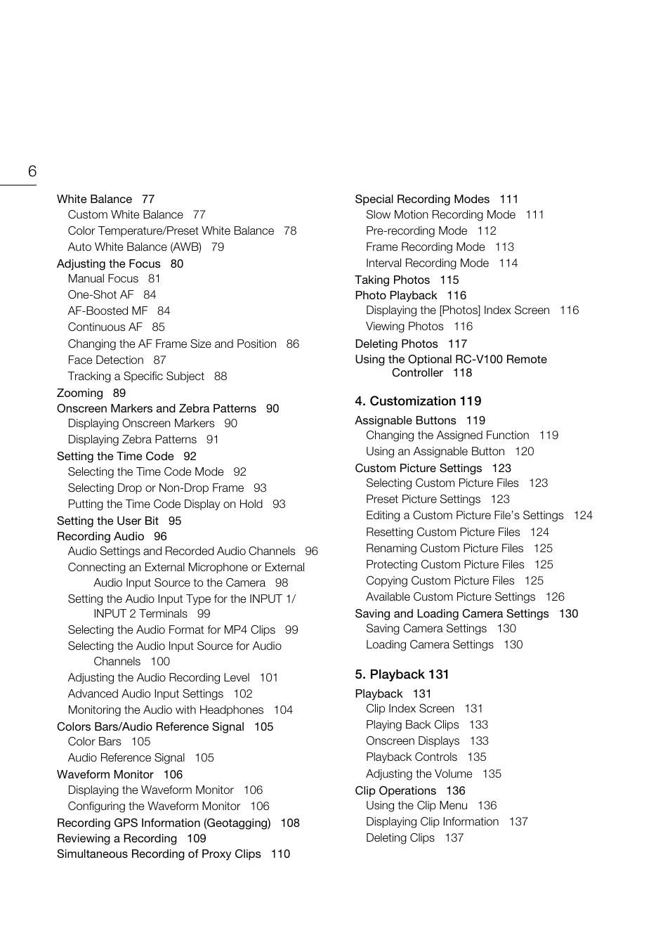 Canon EOS C200 EF Cinema Camera and 24-105mm Lens Kit User Manual | Page 6 / 220
