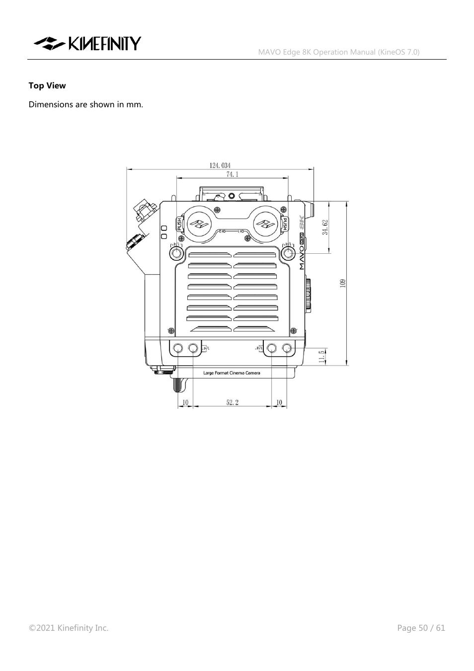 Kinefinity MAVO Edge 8K Digital Cinema Camera User Manual | Page 50 / 60