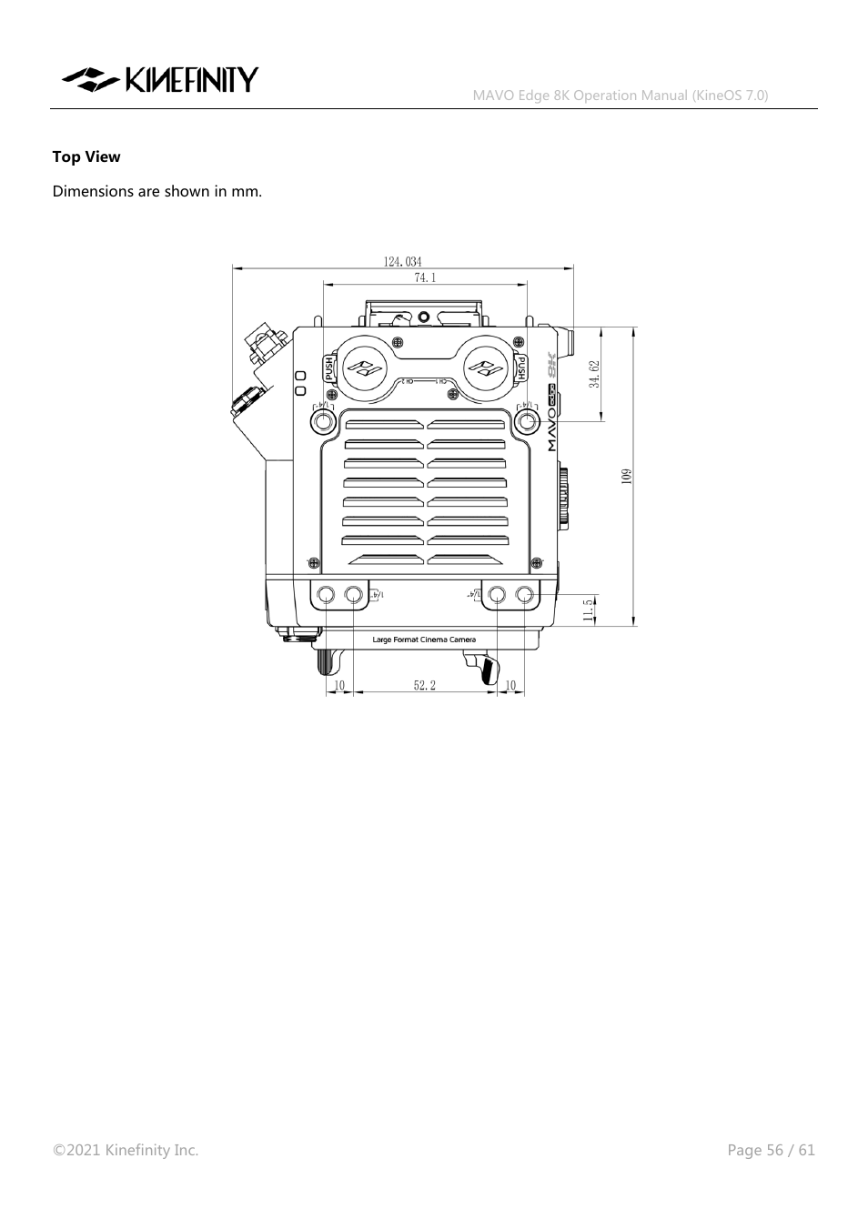Kinefinity MAVO Edge 8K Digital Cinema Camera User Manual | Page 56 / 60