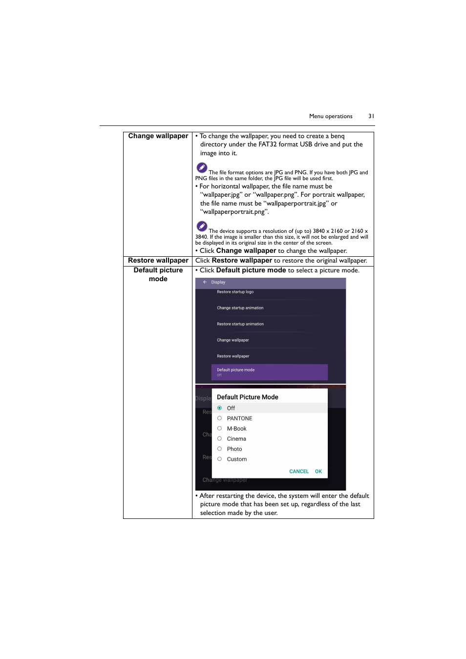 BenQ SL4302K 43" 4K Pantone-Validated SmSignage Display User Manual | Page 31 / 63