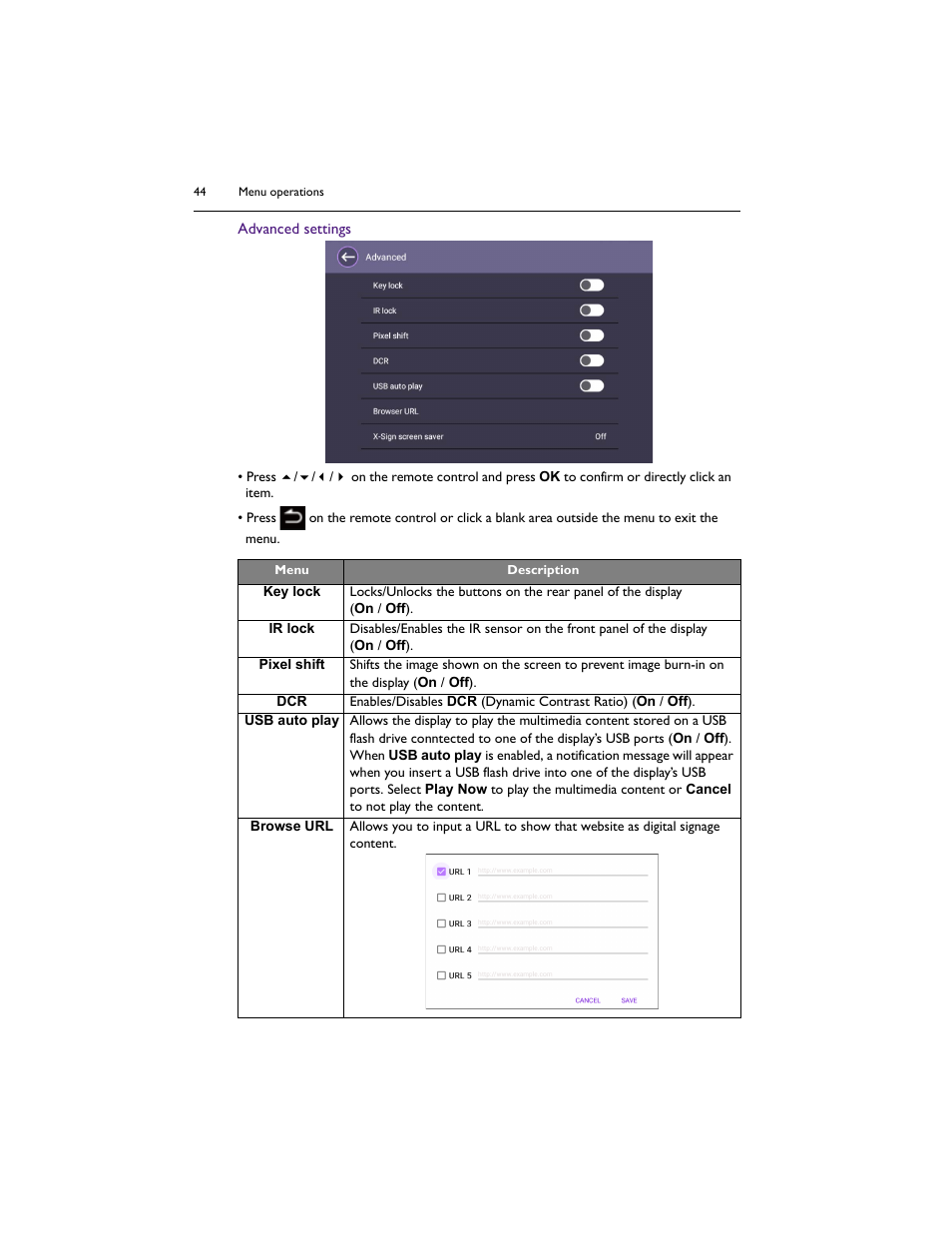 BenQ IL5501 55" SmInteractive Signage Display User Manual | Page 44 / 74