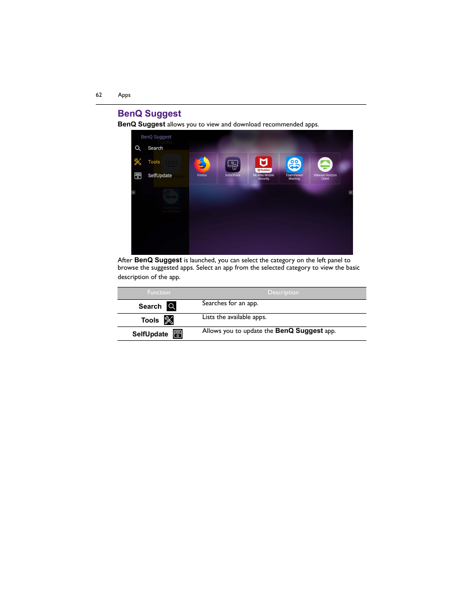 Benq suggest | BenQ IL5501 55" SmInteractive Signage Display User Manual | Page 62 / 74