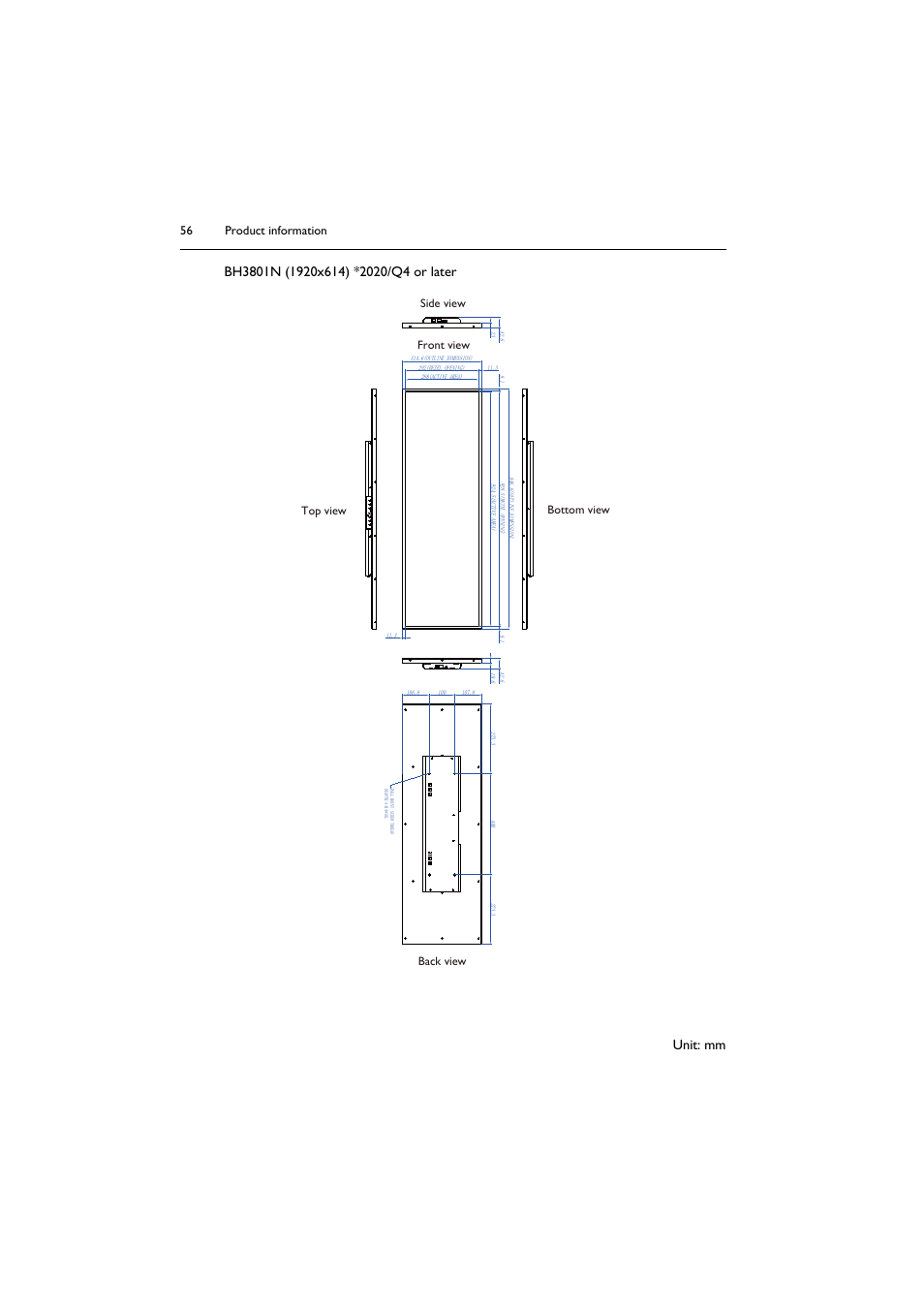 Product information 56 | BenQ BH2801 28" Bar-Type Stretched Commercial Display User Manual | Page 56 / 58