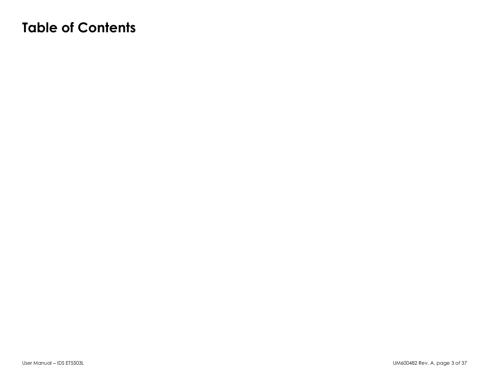 Elo TouchSystems 5503L 55" Class Full HD IR Interactive Commercial Display User Manual | Page 3 / 37