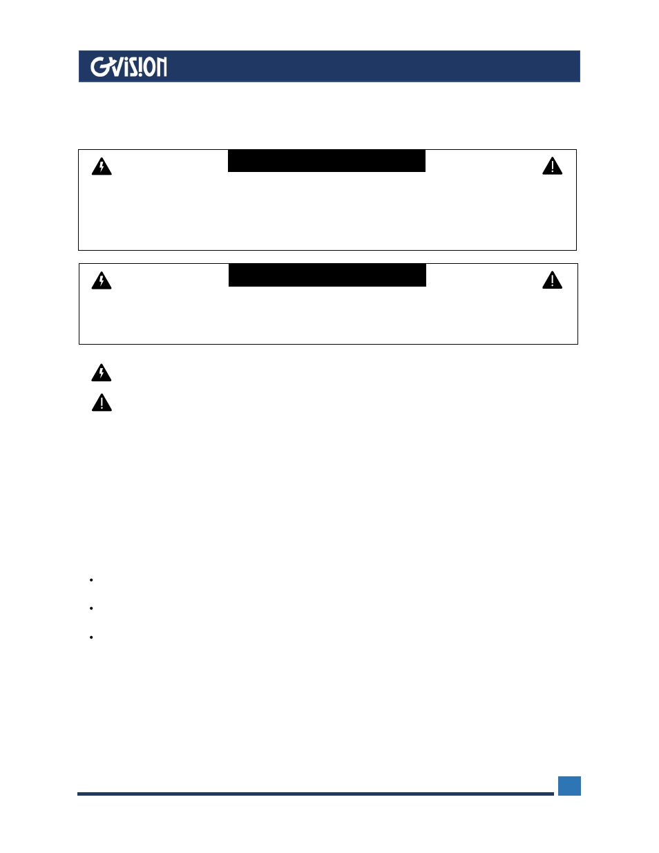 Important information, Care and cleaning, Warning | Caution | GVision USA C43BI 43" 4K Security Monitor User Manual | Page 2 / 17