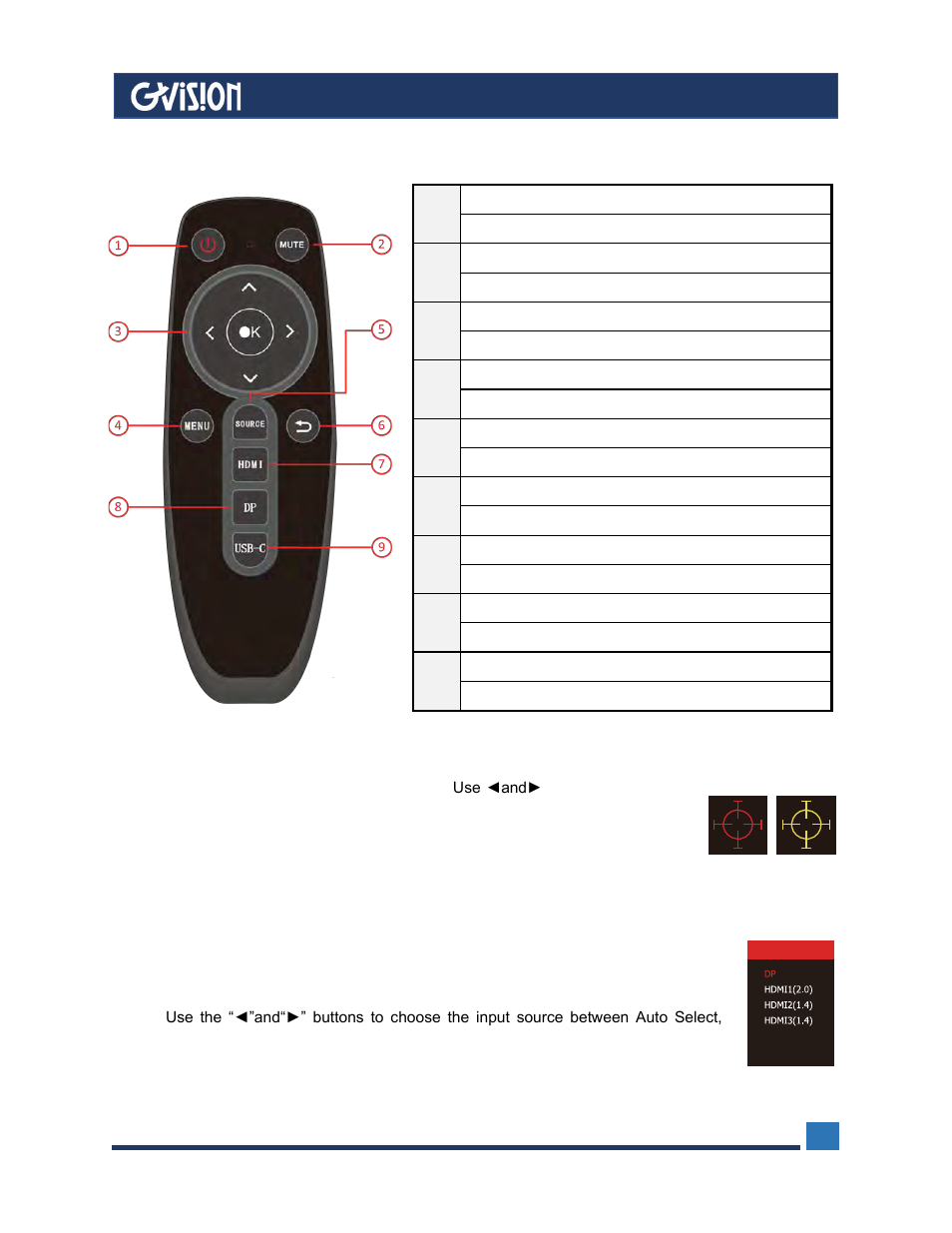 3 remote control 1.4 select input source, Initial set-up | GVision USA C43BI 43" 4K Security Monitor User Manual | Page 6 / 17