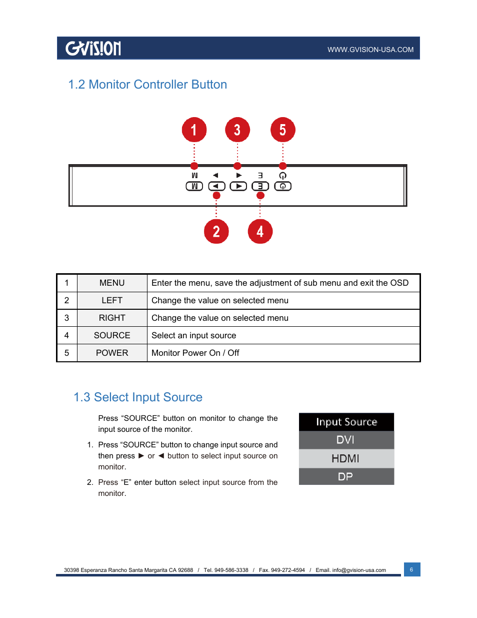 GVision USA I32ZI 32" 4K UHD Touchscreen Monitor User Manual | Page 6 / 12