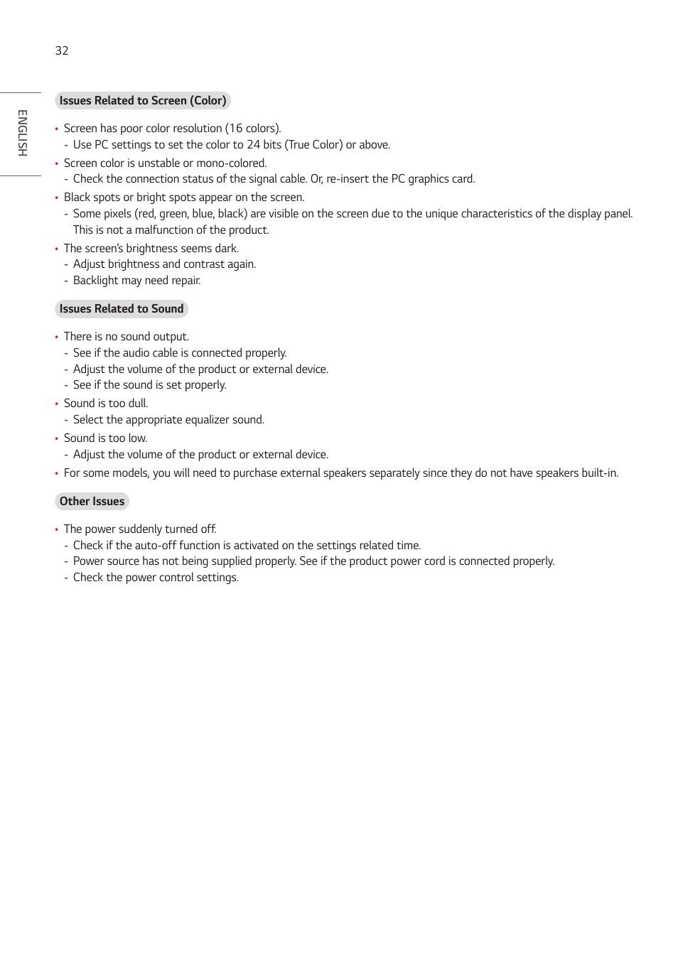 LG VL5G-M 49" Full HD IPS LED Video Wall Display User Manual | Page 32 / 37